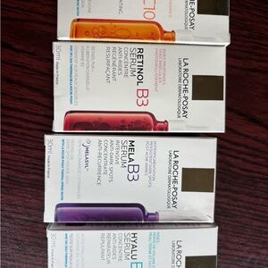 Lot of 4 NIB La Roche-Posay Serum Set- Hyalu, Retinol, vitamin C10 and Mela